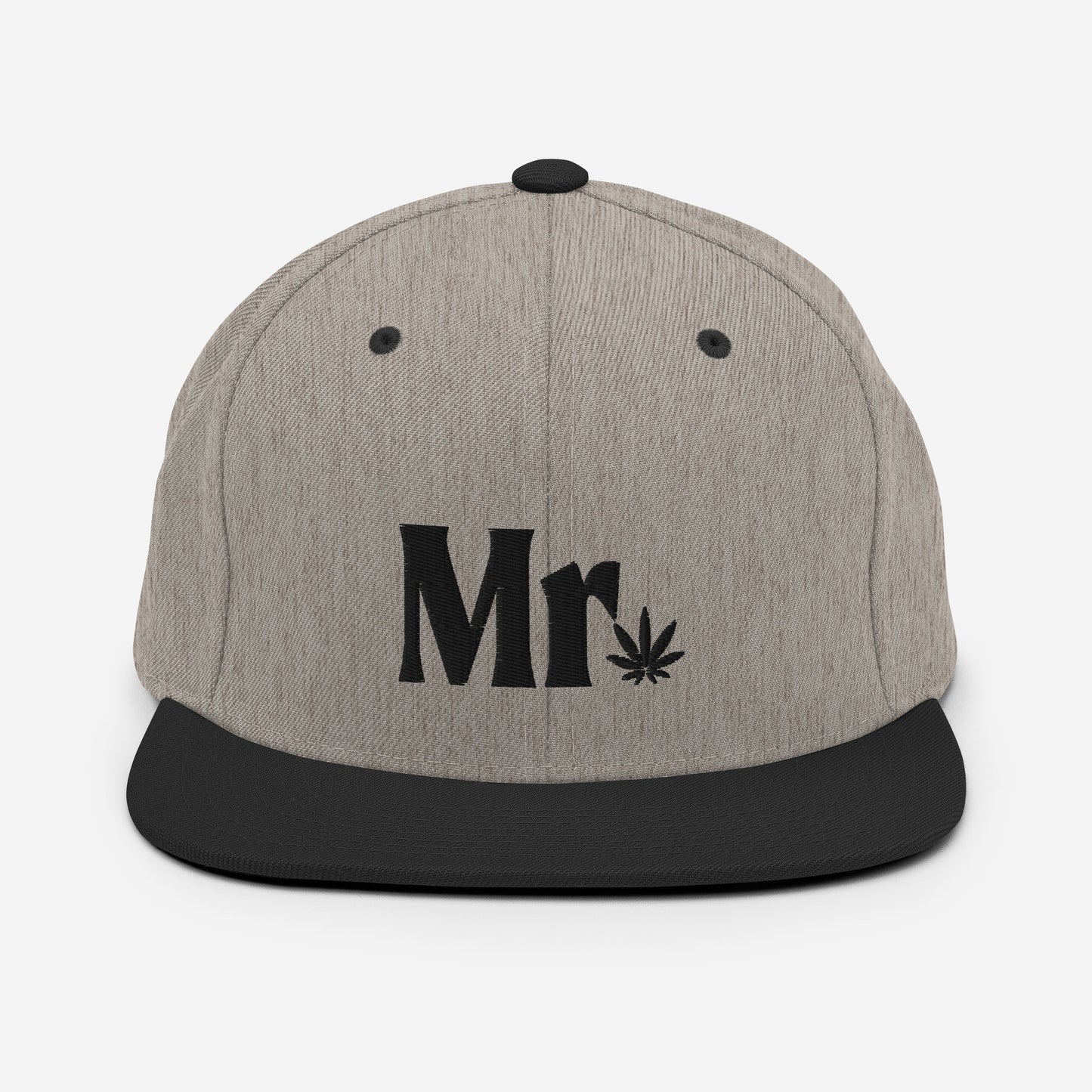 Snapback · Heather & Black