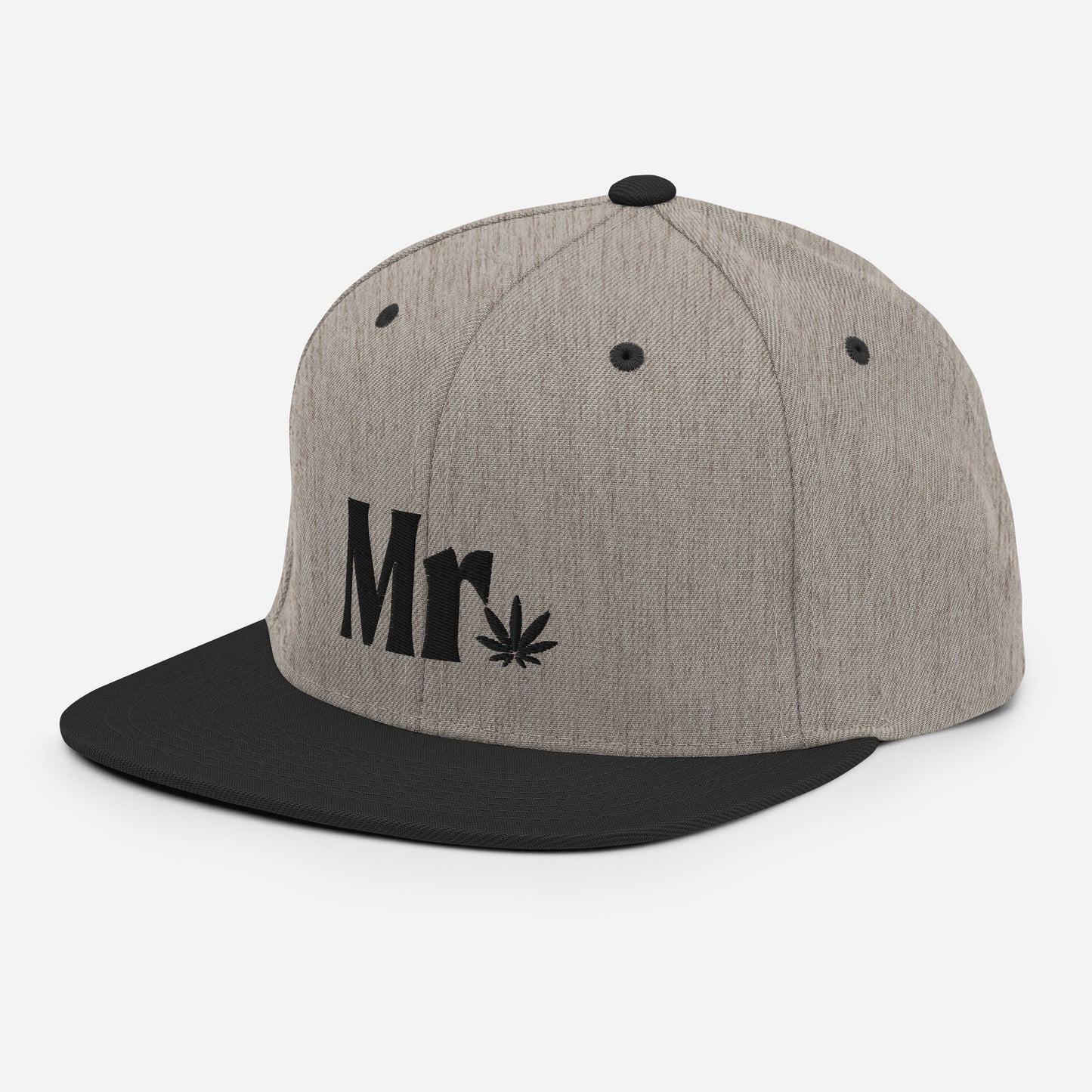 Snapback · Heather & Black