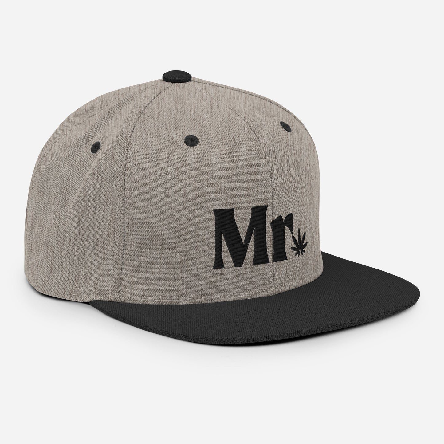 Snapback · Heather & Black
